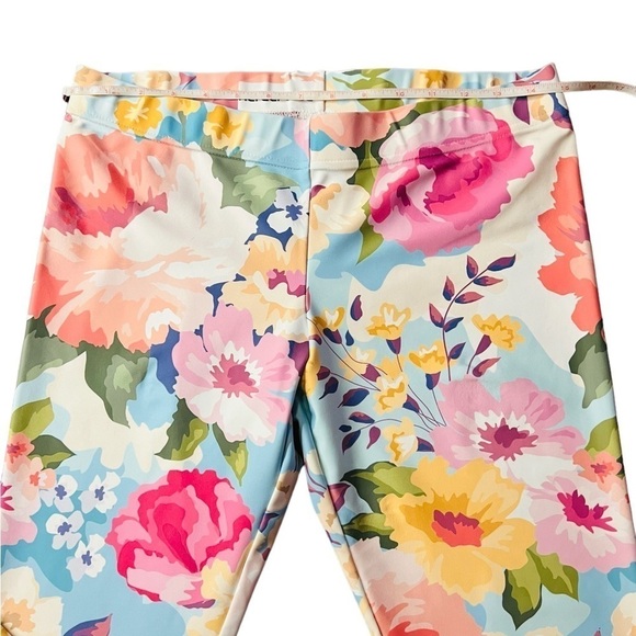 FIERCEPULSE WOMENS PRETTY FLORAL ATHLETIC LEGGINGS SIZE XL - Picture 4 of 8